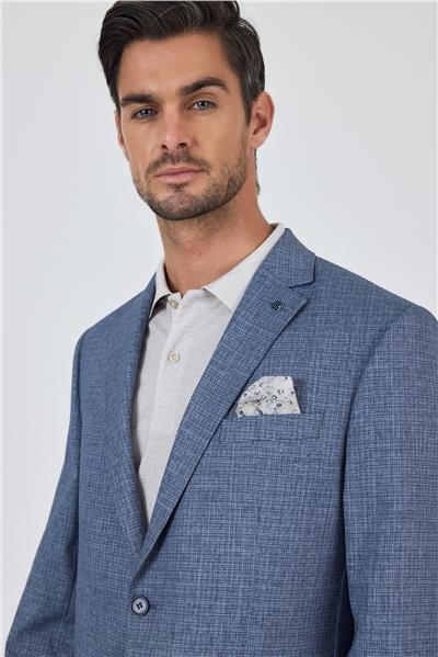 Lacivert Mono Yaka Bez Ayağı Tam Astar Esnek 4 Drop Comfort Fit Classic Ceket 1002250156
