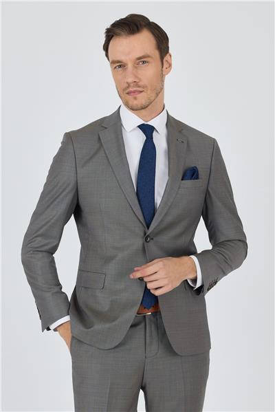 Lacivert Mono Yaka Düz 2 Düğme Classic Yünlü Slim Fit Takım Elbise 1001250175