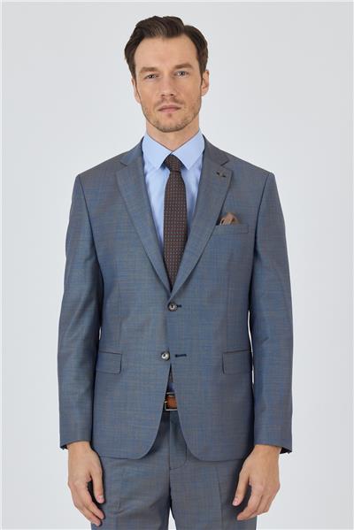 Mavi Mono Yaka Düz 2 Düğme Classic Yünlü Slim Fit Takım Elbise 1001250175