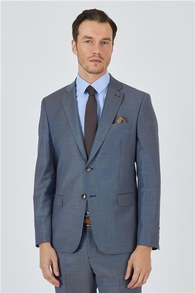 Mavi Mono Yaka Düz 2 Düğme Classic Yünlü Slim Fit Takım Elbise 1001250175