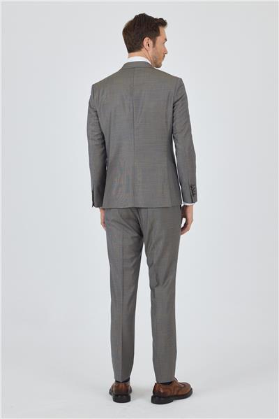 Lacivert Mono Yaka Düz 2 Düğme Classic Yünlü Slim Fit Takım Elbise 1001250175