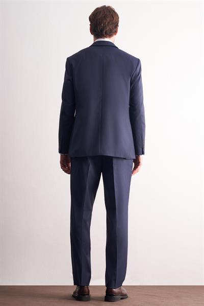 Lacivert Mono Yaka Esnek Bel 4 Drop Comfort Fit Tam Astar Takım Elbise 1001255169
