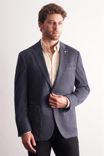 Mono Yaka Kendinden Desenli Esnek 6 Drop Comfort Fit Classic Ceket 1002255155