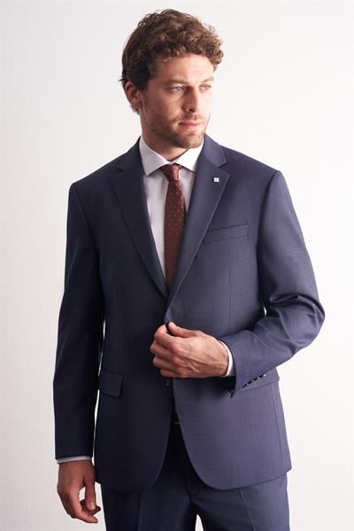 Lacivert Mono Yaka Esnek Bel 4 Drop Comfort Fit Tam Astar Takım Elbise 1001255169