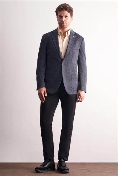 Mono Yaka Kendinden Desenli Esnek 6 Drop Comfort Fit Classic Ceket 1002255155