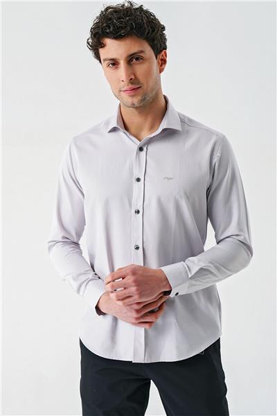 Lacivert Uzun Kollu Oxford Cepsiz Pamuklu Klasik Slim Fit Dar Kesim Gömlek 1004240235