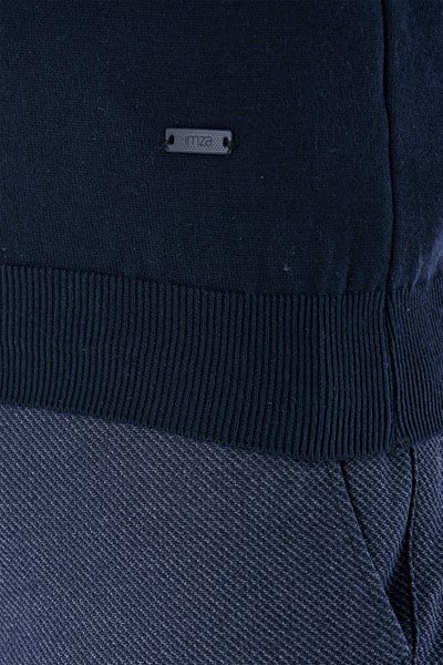 Lacivert V Yaka Cepsiz Slim Fit Classic Yünlü Triko Süeter 1012255003
