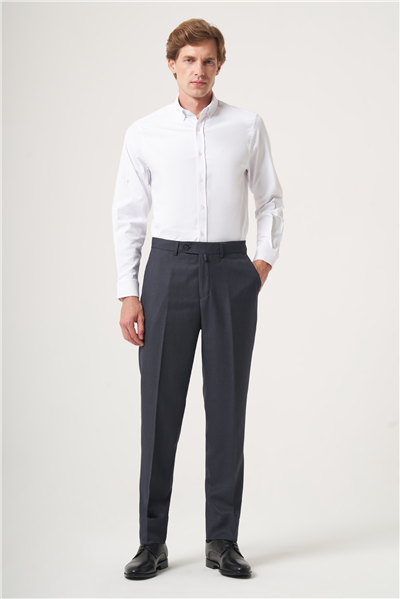 Lacivert Yan Cep Açık Paça Bez Ayağı Comfort Fit Pantolon 1003260160