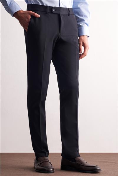 Lacivert Yan Cep Açık Paça Esnek Slim Fit Classic Casual Pantolon 1003255153