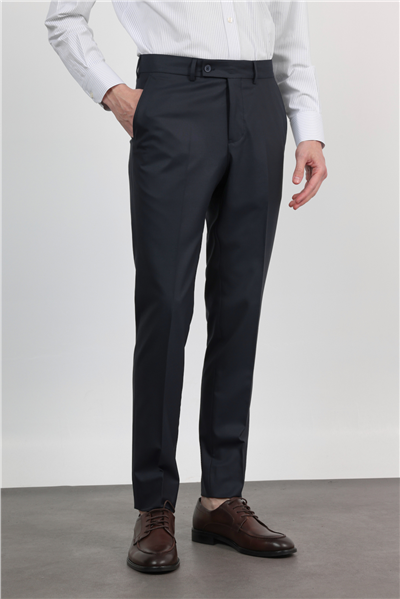 Lacivert Yan Cep Basic Slim Fit Esnek Pantolon 1003260013