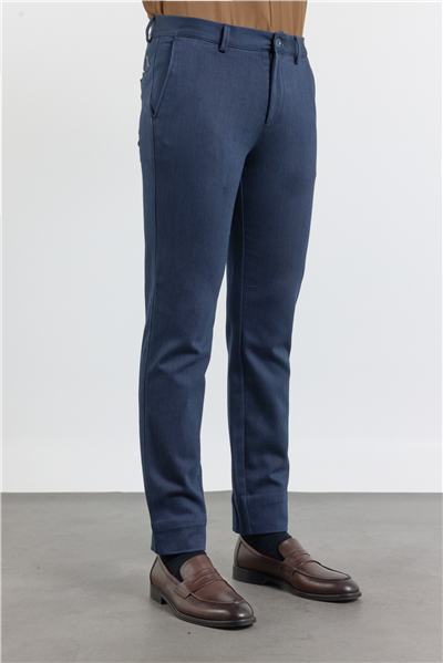 Lacivert Yan Cep Casual Comfort Fit Pamuklu Chino Pantolon 1003255169