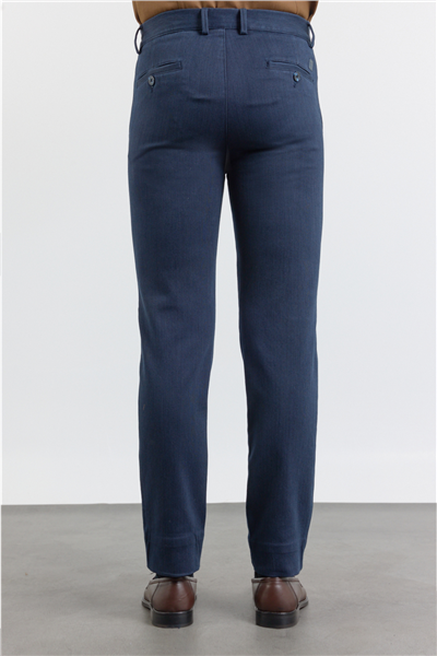 Lacivert Yan Cep Casual Comfort Fit Pamuklu Chino Pantolon 1003255169