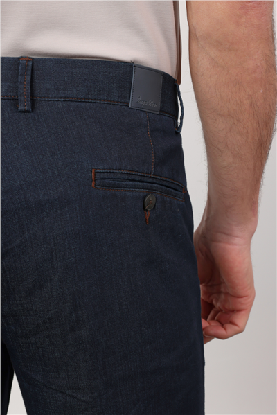 Lacivert Yan Cep Comfort Fit Pamuklu Chino Pantolon 1003260211