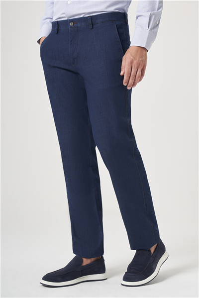Lacivert Yan Cep Comfort Fit Pamuklu Chino Pantolon 1003260211