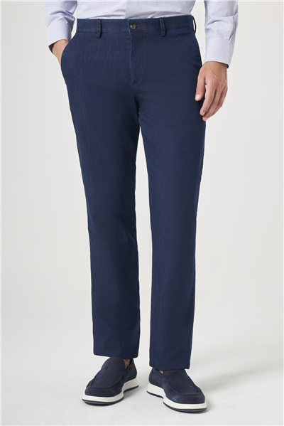 Lacivert Yan Cep Comfort Fit Pamuklu Chino Pantolon 1003260211