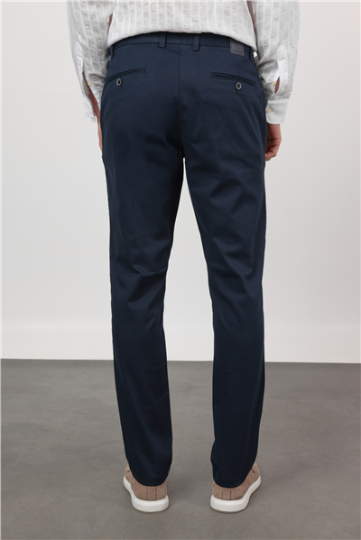 Lacivert Yan Cep Comfort Fit Pamuklu Chino Pantolon 1003260172
