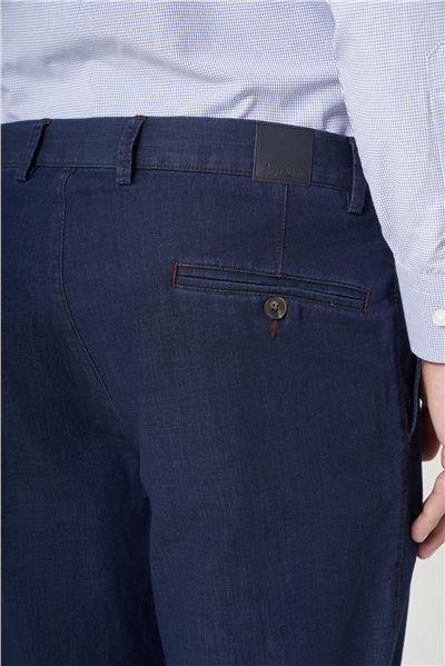 Lacivert Yan Cep Comfort Fit Pamuklu Chino Pantolon 1003260211