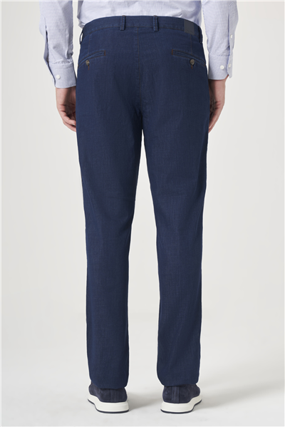 Lacivert Yan Cep Comfort Fit Pamuklu Chino Pantolon 1003260211
