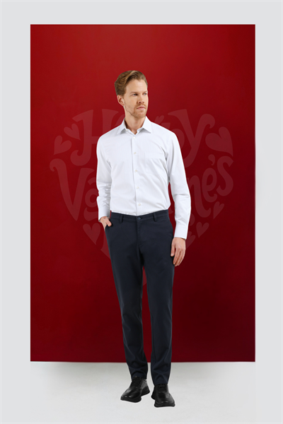 Yan Cep Düz Paça Pamuklu Comfort Fit Chino Casual Pantolon 1003255159