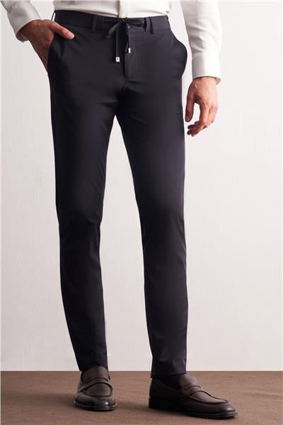 Lacivert Yan Cep Düz Paça  Slim Fit Chino Casual Pantolon 1003255158