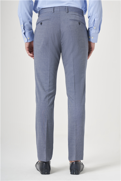 Lacivert Yan Cep Filafil Desen Slim Fit Esnek Pantolon 1003260152