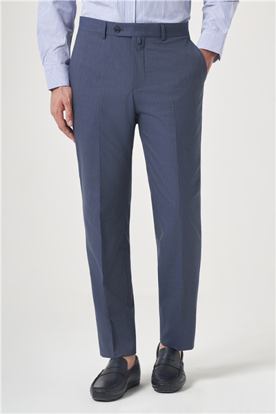Lacivert Yan Cep Filafil Desen Slim Fit Esnek Pantolon 1003260152