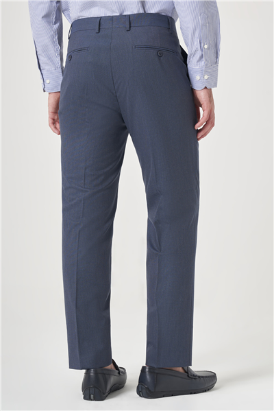 Lacivert Yan Cep Filafil Desen Slim Fit Esnek Pantolon 1003260152