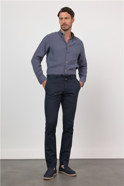Yan Cep Keten Slim Fit Keten Karışımlı Jogger Pantolon 1003260169