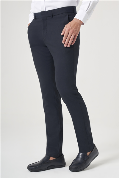 Lacivert Yan Cep Slim Fit Esnek Chino Pantolon 1003260154