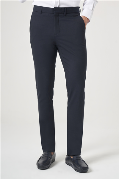 Lacivert Yan Cep Slim Fit Esnek Chino Pantolon 1003260154