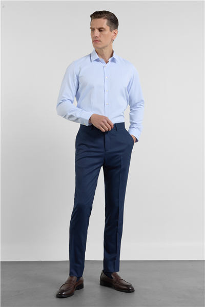Lacivert Yan Cep Slim Fit Esnek Classic Pantolon 1003255175