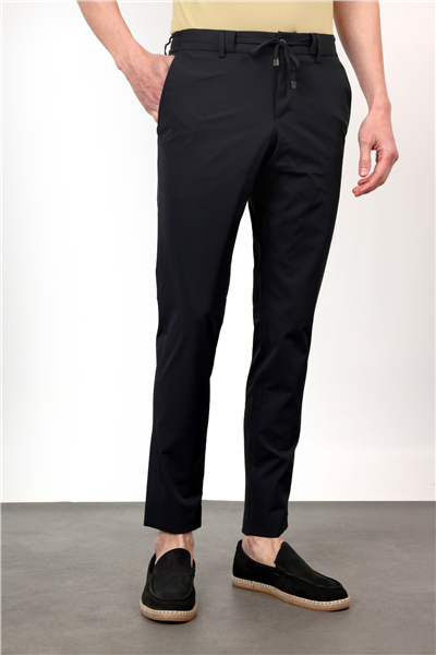 Lacivert Yan Cep Slim Fit Jogger Pantolon 1003260166