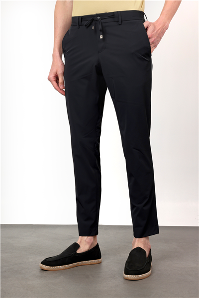 Lacivert Yan Cep Slim Fit Jogger Pantolon 1003260166