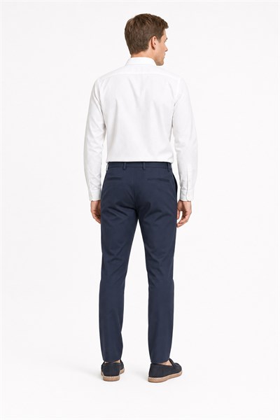 Lacivert Yan Cep Slim Fit Pamuklu Chino Pantolon 1003260168