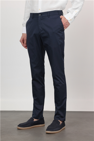 Lacivert Yan Cep Slim Fit Pamuklu Chino Pantolon 1003260168
