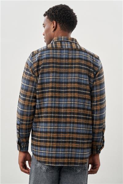 Yünlü CepsizUzun Kol Comfort Fit Gömlek 1004245227