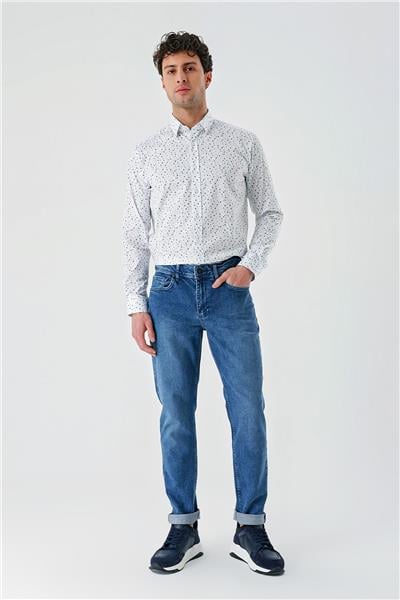 Mavi Gabardin Pamuklu 5 Cepli Slim Fit Dar Kesim Casual Denim Pantolon 1023240154