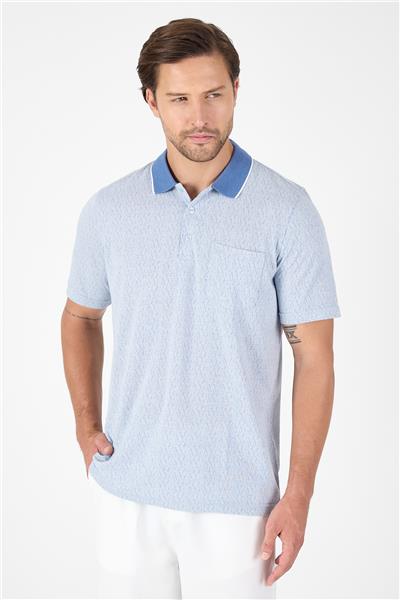 Mavi Kısa Kol Polo Yaka Cepli Classic Standart Beden Tişört 1011250171