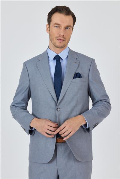 Mavi Mono Yaka Astarlı Çift Yırtmaç Esnek 4 Drop Comfort Fit Classic Takım Elbise 1001250160