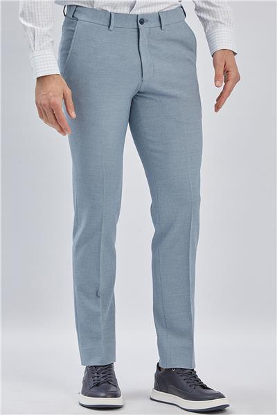 Mavi Esnek Lastikli Yandan Cepli Casual Slim Fit Ayarlanabilir Kemer Pantolon 1003240162