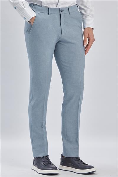 Mavi Esnek Lastikli Yandan Cepli Casual Slim Fit Ayarlanabilir Kemer Pantolon 1003240162