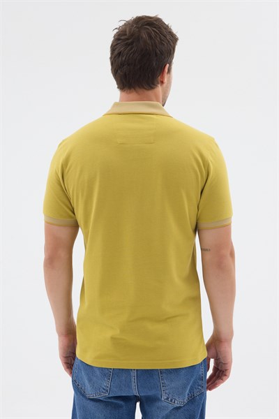 Mavi Polo Yaka Pike Kısa Kol Slim Fit %100 Pamuk Tişört 1011260171