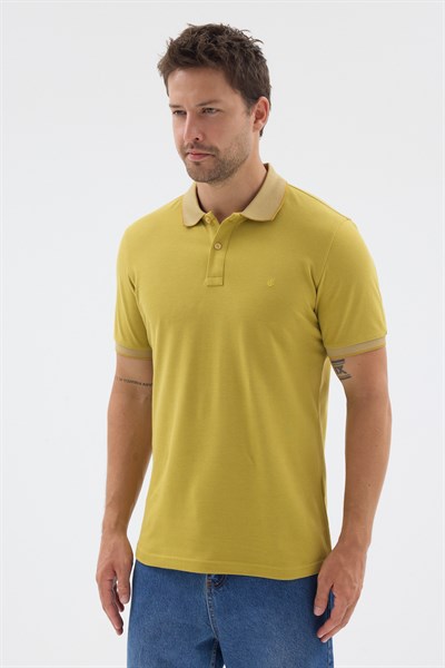 Mavi Polo Yaka Pike Kısa Kol Slim Fit %100 Pamuk Tişört 1011260171