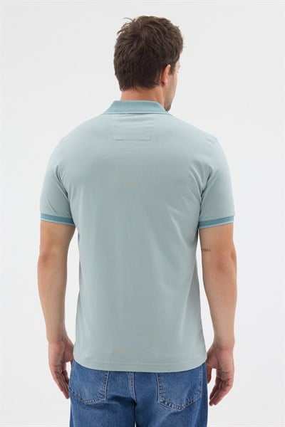 Mavi Polo Yaka Pike Kısa Kol Slim Fit %100 Pamuk Tişört 1011260171