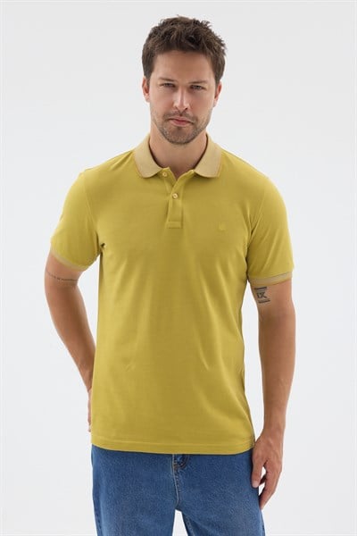 Mavi Polo Yaka Pike Kısa Kol Slim Fit %100 Pamuk Tişört 1011260171