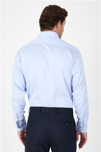 Mavi Sert Yaka Düz Classic %100 Pamuk Comfort Fit Gömlek 1004250323