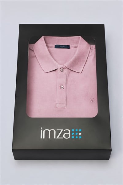 Mor Polo Yaka Pike Kısa Kol Slim Fit Pamuklu Tişört 1011260170