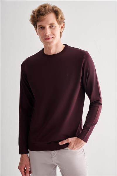 Mürdüm Bisiklet Yaka Cepsiz Slim Fit Casual Triko Kazak