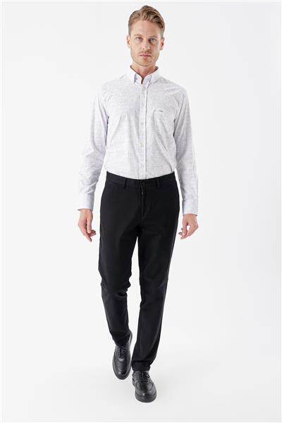 Siyah Pamuklu Yandan Cepli Casual Comfort Fit Chino Pantolon 1003235154