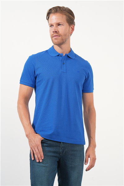 Saks Polo Yaka Pike Kısa Kol Slim Fit Pamuklu Tişört 1011260170